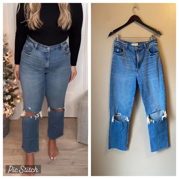 Abercrombie & Fitch Denim - Abercrombie & Fitch Ultra High Rise 90s Ankle Straight Leg Curve Love 29/8 Long